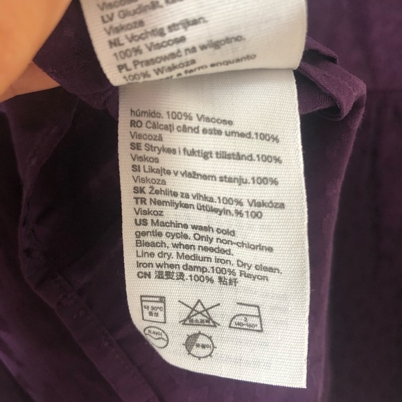 💜HP & Other Stories Jacquard Leo Duo Button Wrap Top - Picture 6 of 6